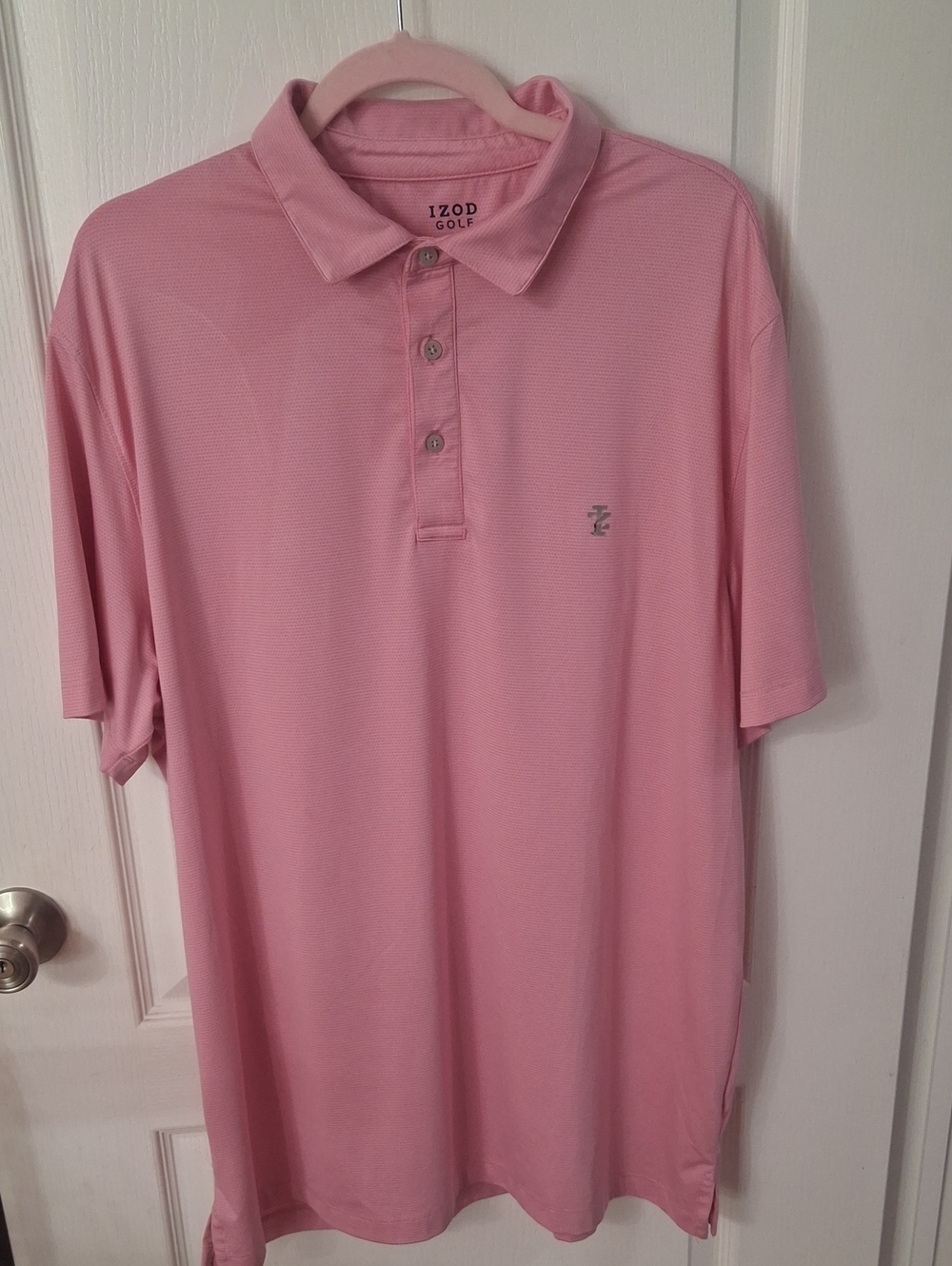 Izod Men’s Pink Performance Golf Polo Shirt   LIKE NEW  Size XL